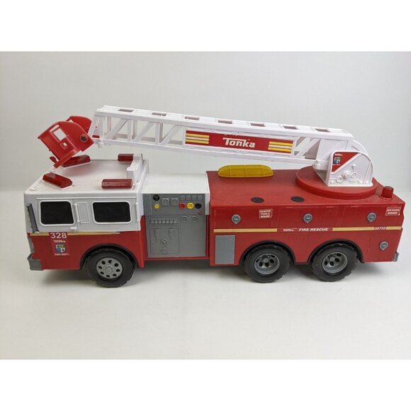 Tonka Fire Rescue Truck #328 Toy 23" 2010 Hasbro Light Sounds